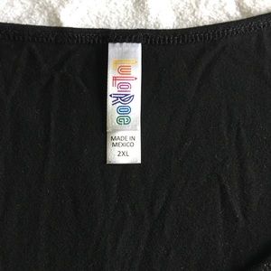 Women’s LuLaroe 2XL solid black Perfect Tee